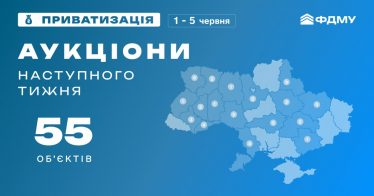 Наступного тижня ФДМУ планує 55 приватизаційних аукціонів